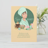 Wellness-Center Beauty Einladung (Stehend Vorderseite)