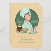 Wellness-Center Beauty Einladung (Vorne/Hinten)