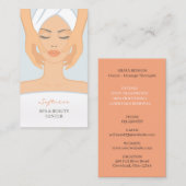 Wellness-Center Beauty Massage Business Card Visitenkarte (Vorne/Hinten)