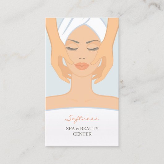 Wellness-Center Beauty Massage Business Card Visitenkarte (Vorderseite)