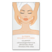 Wellness-Center Beauty Massage Magnetische Visitenkarte (Vorderseite Vertikal)