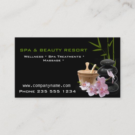 WELLNESS-CENTER & Beauty Resort Business Cards Terminkarte (Vorderseite)