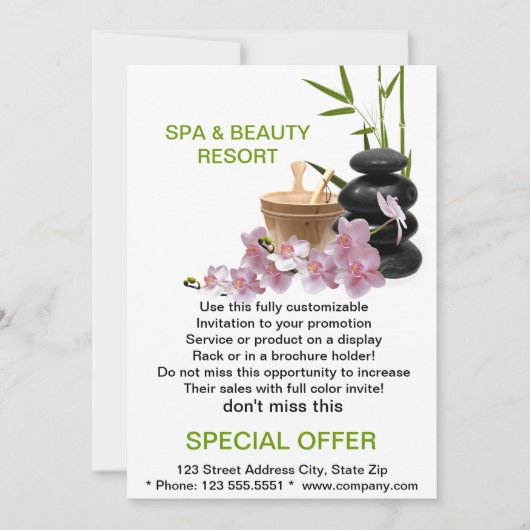 WELLNESS-CENTER & Beauty Resort Flyer - Sonderankü Einladung (Vorderseite)