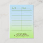 WELLNESS-CENTER & Beauty Resort Terminkarte (Rückseite)