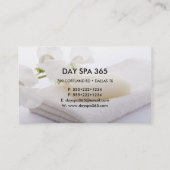 Wellness-Center Beauty White Clean Einfach modern Visitenkarte (Rückseite)