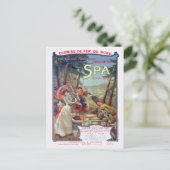 Wellness-Center Belgien Vintages Bahnposter der 19 Postkarte (Stehend Vorderseite)