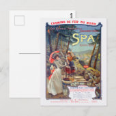 Wellness-Center Belgien Vintages Bahnposter der 19 Postkarte (Vorne/Hinten)