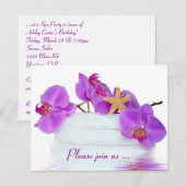 Wellness-Center Birthday Party Einladung (Vorne/Hinten)