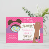 Wellness-Center Birthday Party Einladung (Stehend Vorderseite)