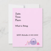 Wellness-Center Birthday Party Einladung (Rückseite)