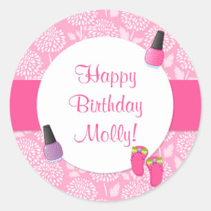 Wellness-Center Birthday Party Gefallen-Sticker Runder Aufkleber