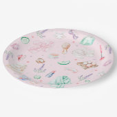 Wellness-Center Birthday Party Paper Plate Pappteller (Schrägansicht)