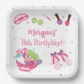 Wellness-Center Birthday Party Pappteller (Vorderseite)