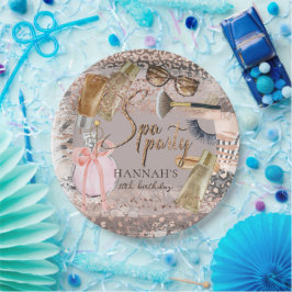 Wellness-Center Birthday Safari Glitzer Pappteller