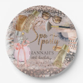 Wellness-Center Birthday Safari Glitzer Pappteller (Vorderseite)