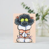 Wellness-Center Black Poodle Postkarte (Stehend Vorderseite)