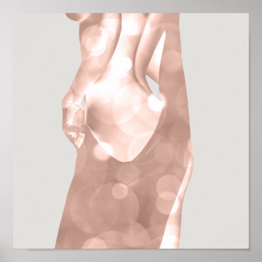 Wellness-Center Body Pink Rose Gray Beauty Studio Poster (Vorne)