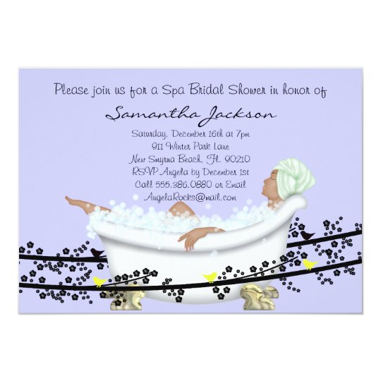 Wellness-Center-Braut-Brautparty laden ein 12,7 X 17,8 Cm Einladungskarte