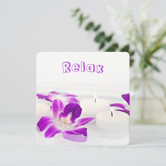 Wellness-Center Brautparty Einladung (Stehend Vorderseite)