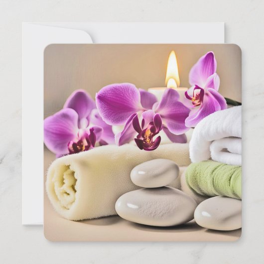 Wellness-Center Brautparty Einladung (Vorderseite)