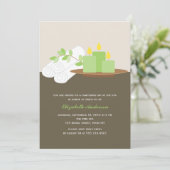 Wellness-Center-Brautparty {Grün} Einladung (Stehend Vorderseite)