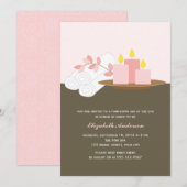 Wellness-Center-Brautparty {Rosa} Einladung (Vorne/Hinten)