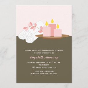 Wellness-Center-Brautparty {Rosa} Einladung