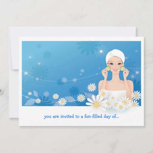 Wellness-Center Breeze Geburtstag Einladung (Vorderseite)