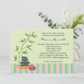 Wellness-Center Bridal Dusche Einladung (Stehend Vorderseite)