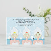 WELLNESS-CENTER BRIDAL SHOWER EINLADUNG Light Blue (Stehend Vorderseite)