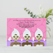 WELLNESS-CENTER BRIDAL SHOWING EINLADUNG Rosa & Li (Stehend Vorderseite)