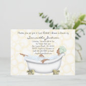 Wellness-Center Bridge Brautparty Einladung (Stehend Vorderseite)