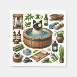 Wellness-Center Cat Themenbehandlung für Katzen Li Serviette