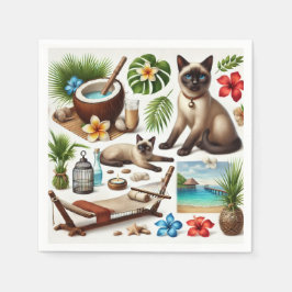 Wellness-Center Cat Themenbehandlung für Katzen Li Serviette