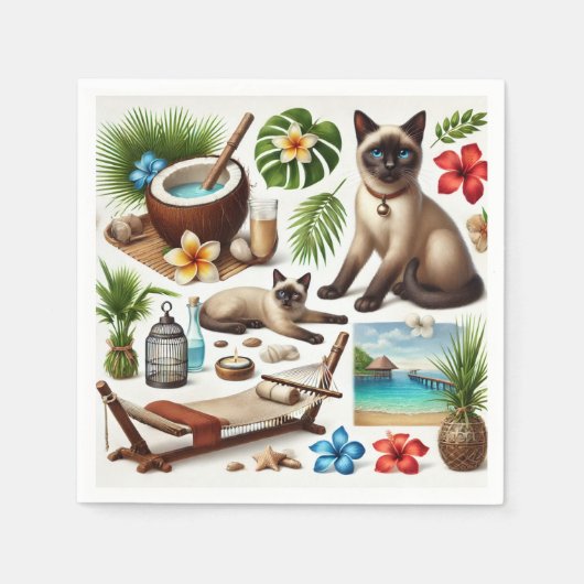 Wellness-Center Cat Themenbehandlung für Katzen Li Serviette (Vorderseite)