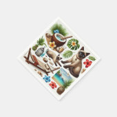 Wellness-Center Cat Themenbehandlung für Katzen Li Serviette (Ecke)