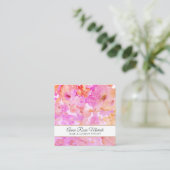 *~* Wellness-Center Chic Floral Pattern Girly Beau Quadratische Visitenkarte (Stehend Vorderseite)