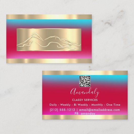 Wellness-Center-Code-Logo für den Body Sclupting S Visitenkarte (Vorne/Hinten)