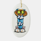 Wellness-Center Dackel Keramikornament (Rechts)