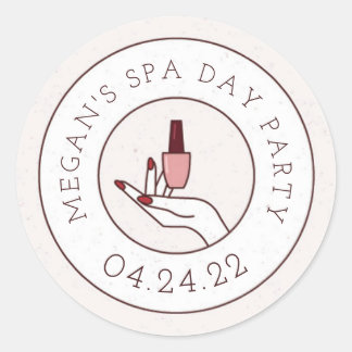 Wellness-Center Day Birthday Party Round Sticker U
