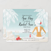 WELLNESS-CENTER Day Brautparty Einladung (Vorne/Hinten)