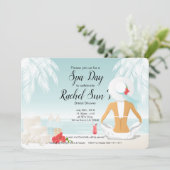 WELLNESS-CENTER Day Brautparty Einladung (Stehend Vorderseite)