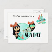 Wellness-Center Day Einladungspostkarte (Vorne/Hinten)