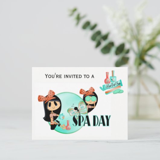 Wellness-Center Day Einladungspostkarte (Stehend Vorderseite)