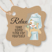 Wellness-Center Day Favor Tag Geschenkanhänger (Vorderseite)