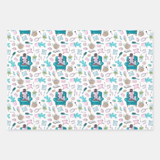 Wellness-Center Day Girlie Geschenkpapier Set (Vorderseite)