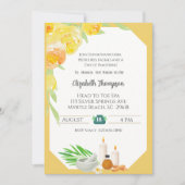 Wellness-Center Day Junggeselinnen-Abschied Einlad Einladung (Vorderseite)