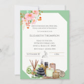 Wellness-Center Day Junggeselinnen-Abschied Einlad Einladung (Vorderseite)