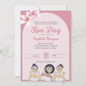 Wellness-Center Day Junggeselinnen-Abschied Einlad Einladung (Vorderseite)