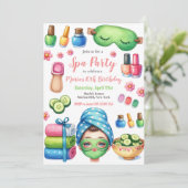 Wellness-Center Day Party Geburtstagsparty Einladung (Stehend Vorderseite)